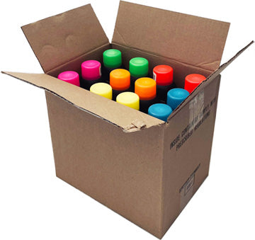 Case of 12 - Assorted  Red, Blue, Green, Yellow, Cosmic, Orange